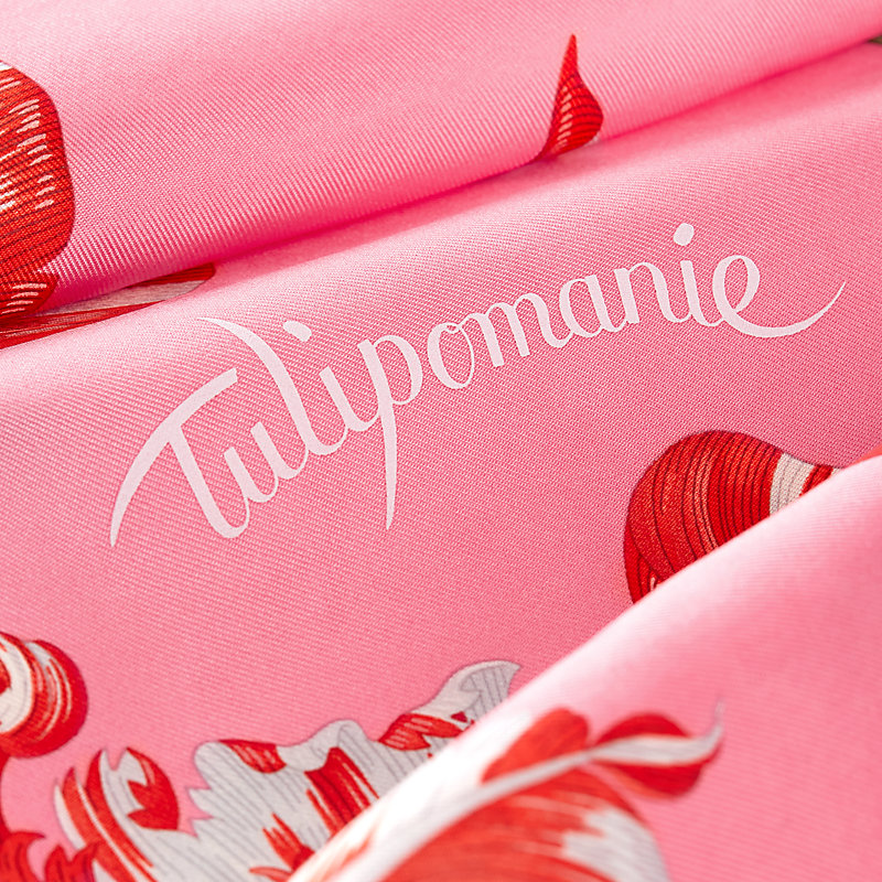 Tulipomanie Detail scarf 45 - Beige | Hermès Mainland China